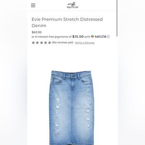 Beautiful One distressed denim skirt